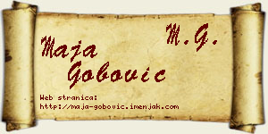 Maja Gobović vizit kartica